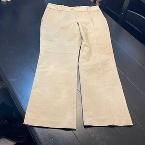 Talbots khaki dress pants; boot cut; heritage; size 8P; front & back pockets